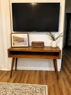 Living Spaces Solid Wood Mid-Century Console / TV Stand – 48”