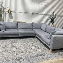 GRAY CORNER SECTIONAL SOFA/COUCH