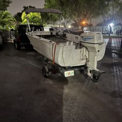 17foot Aluminum Boat With 50hp Johnson 