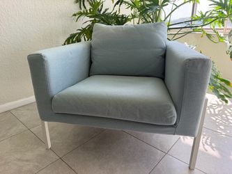 Ikea Modern Armchair Light Blue