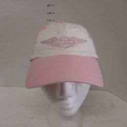 Harley Davidson Pink White Hat Cap Adjustable 