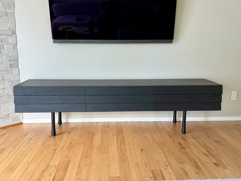 Blu Dot Lap Long and Low TV Credenza in Ash Black