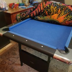 Pool Table. Full Legth Rarely Used. No Rips In Fabric And I Bought It From Waayfair.