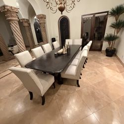 6-12 Feet Dinning Set And 12 Chairs 