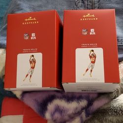Kansas City Chiefs Travis Kelce Hallmark Ornaments Keepsake New In Box 📦  🔥  Kc Chiefs 