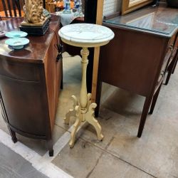 Marble Top Plant Stand.
