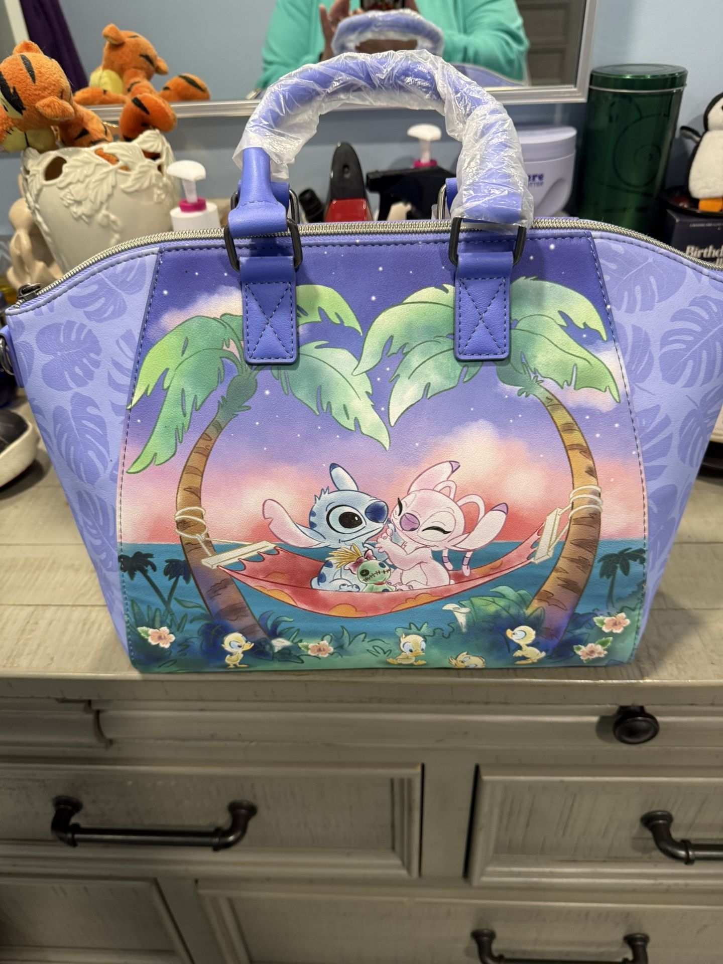Disney’s Lilo and Stitch Loungefly Tropical Purple Tote Bag