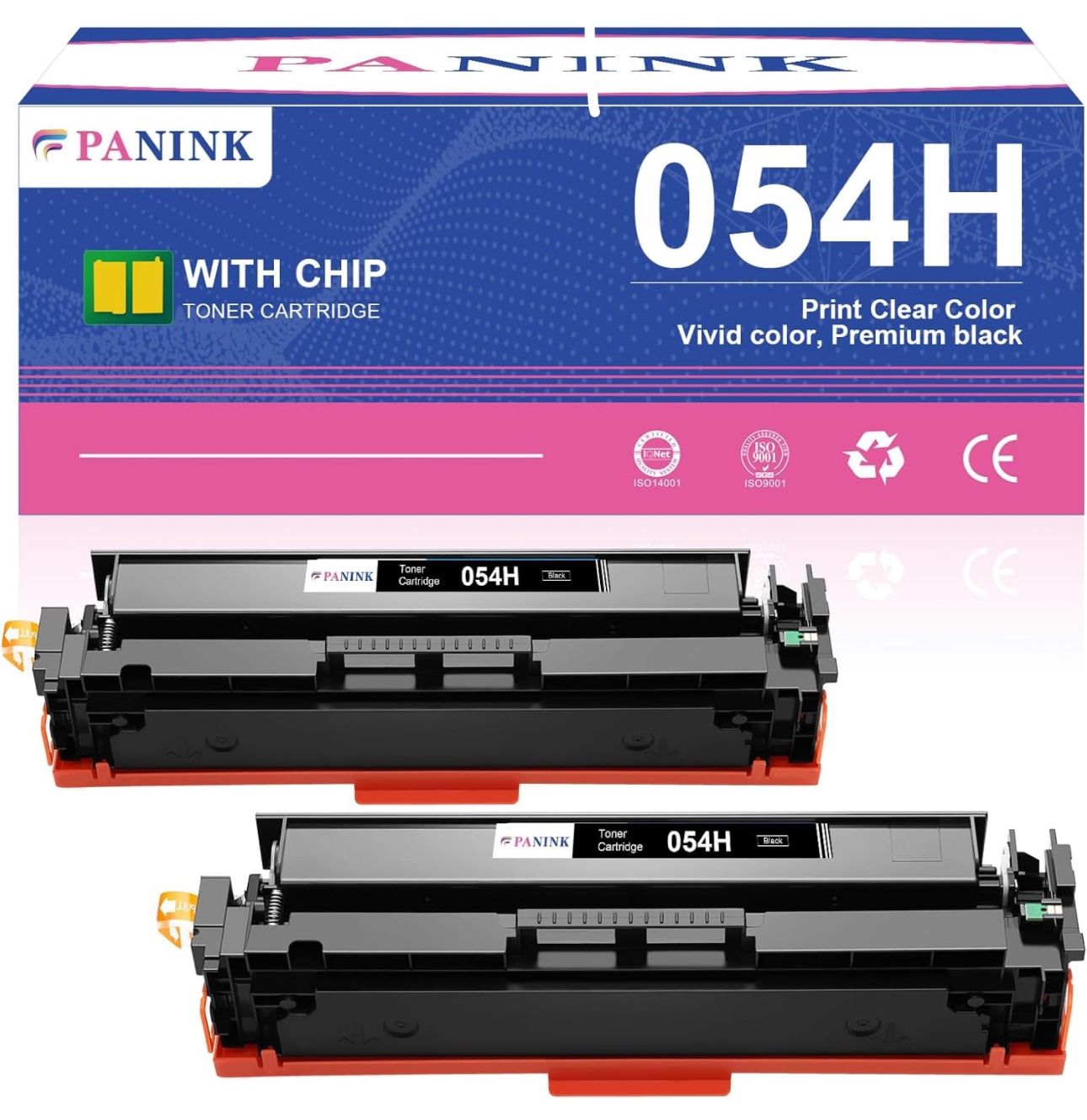 Compatible 054 054H Black High Yield Toner Cartridge Replacement for Canon 054 054H CRG-054 Toner for Canon Color ImageCLASS MF644Cdw MF642Cdw LBP622C