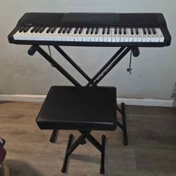 The ONE Keyboard Piano, 61 Key Piano Keyboard, Electric Piano w/Lighted Keys (whole setup included)