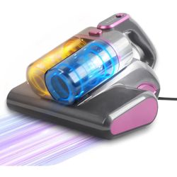 Mattress Bed Vacuum Cleaner 16Kpa Strong Suction, 20ft Corded Couch Cleaner with 253.7nm UV-C Light,Ultrasonic, Deep Cleaning Handheld Vacuum for Dust