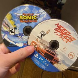 Two Games For PS4 Without Case 