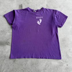 Vintage 70s Champion Purple Track Tee - S