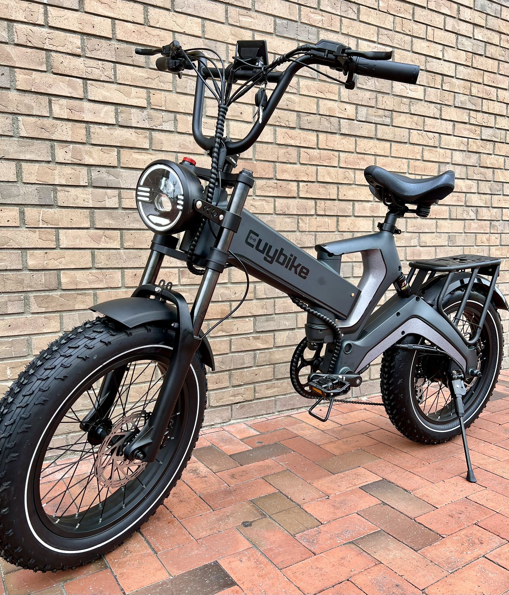 1500W Folding Ebike, Long Range, 25ah Hidden Battery, 30mph, USB Hook Up, Full Suspension (Adjust Front Fork), 8 Speed Shimano, 5 Speed Pedal assist
