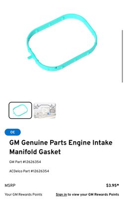 GM Genuine Parts Engine Intake Manifold Gasket