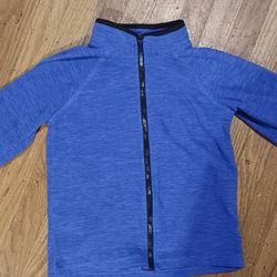 Jumping Beans Size Medium (5-6) Blue Fleece Zip Up Jacket With Thumb Holes. 