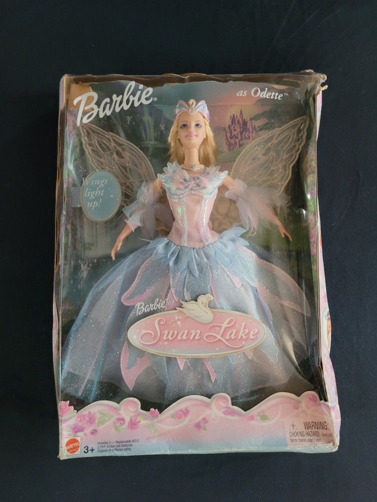 Mattel Swan Lake Barbie Doll As Odette W Light Up Wings (2003)