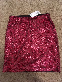 H&M New Sequin Skirt Sz XS
