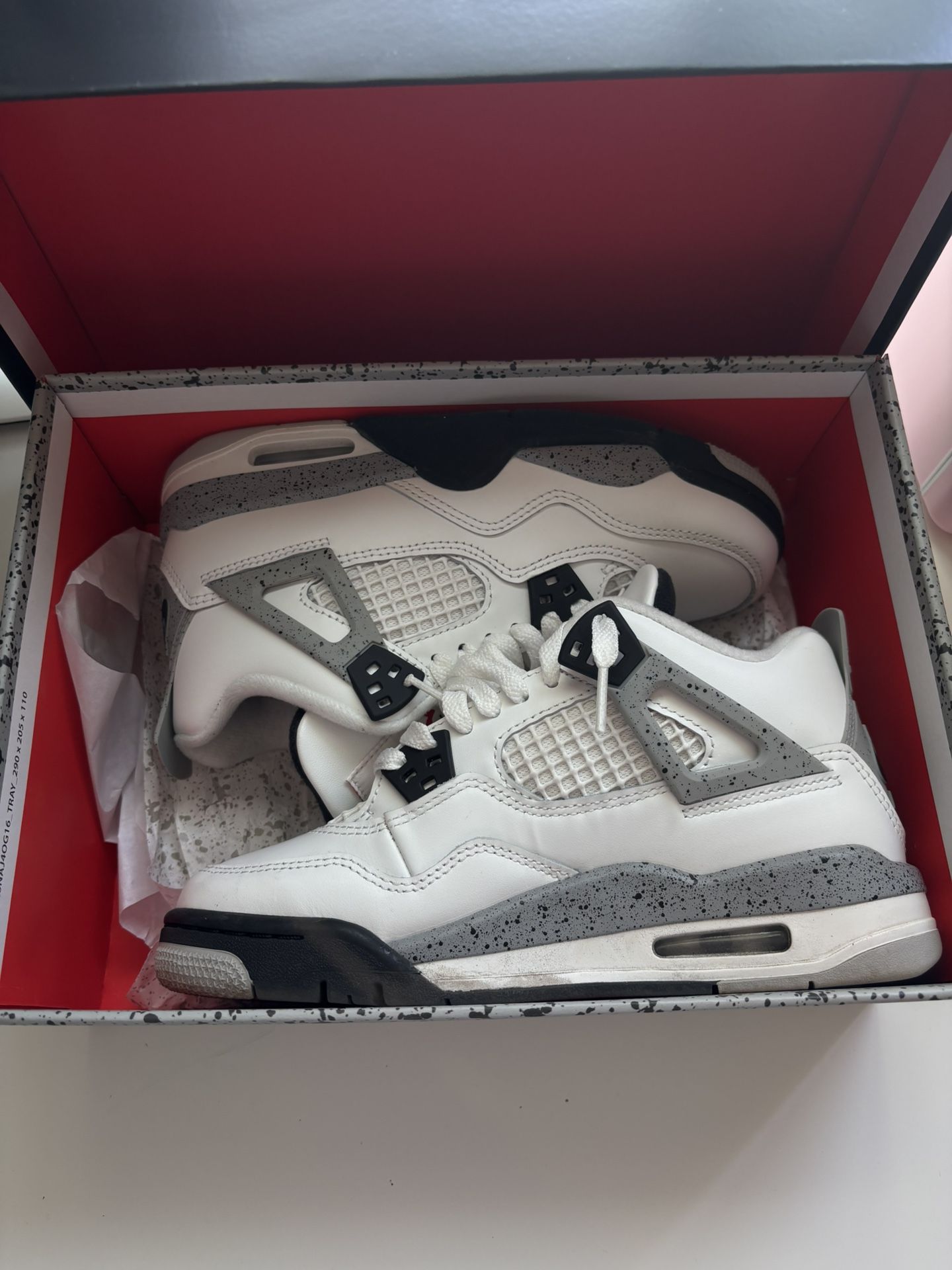 White Cement Jordan 4’s