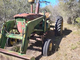 Vintage John Deere Farm Tractor with Front Loader