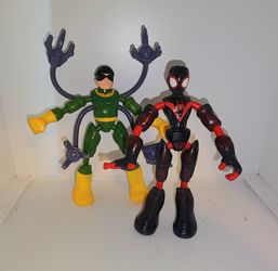 Marvel Spiderman Bend and Flex figures Dr Octopus and Miles Morales Spiderman