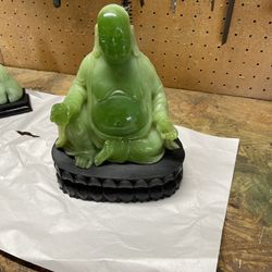 Large Jade Laughing Buddha 