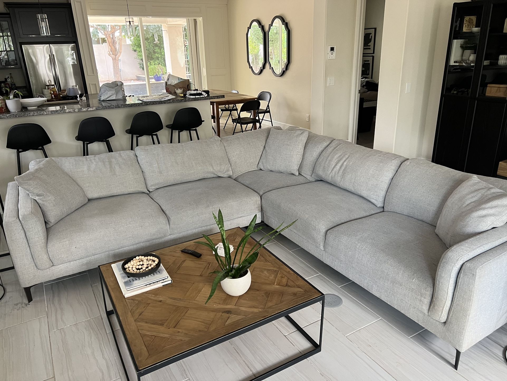 Living Spaces Sectional Couch 