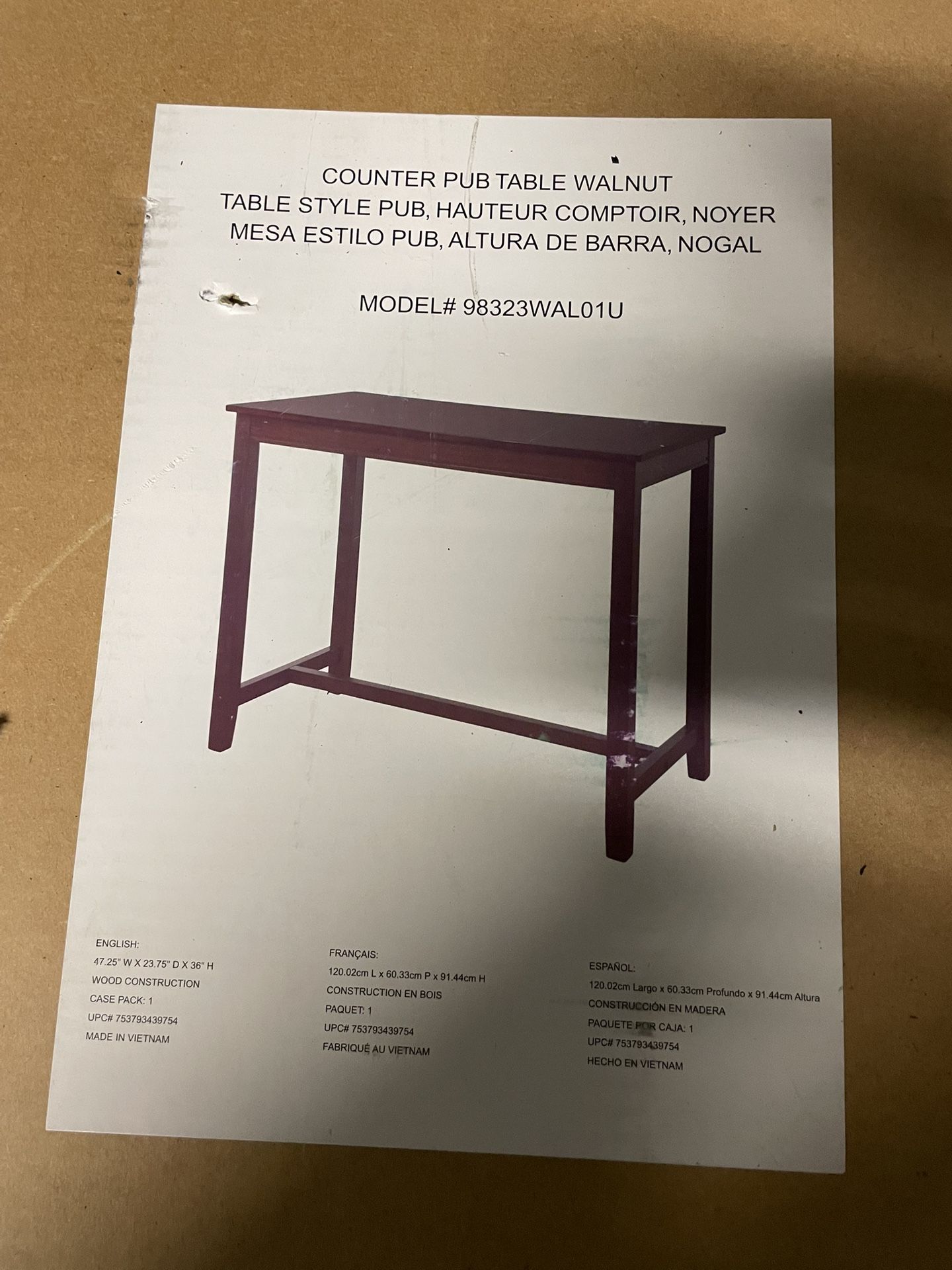 SMALL DINING TABLE IN BOX 