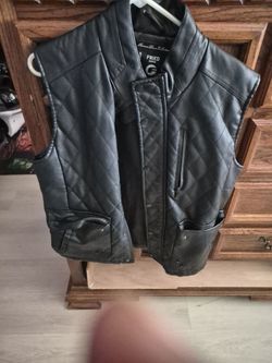 Mens vest leather
