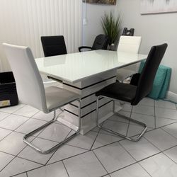 Dining Table Set With 4 Chairs