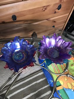 Decorative glass bowls - colorful - set of 4