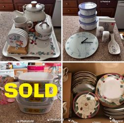 Corelle Abundance, Iris, Sunsations, China Service for 12. Milford, DE