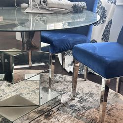 Round Glass Table And Chairs 