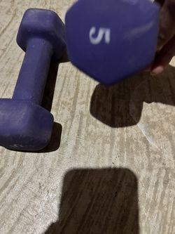 Pair Of 5 Lb Neoprene Dumbbell