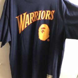 BAPE x MITCHELL & NESS WARRIORS Tee for Sale in New York