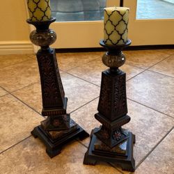 Candle Holders Set Of 2 Pieces