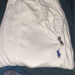White Polo Fleece Sweats 