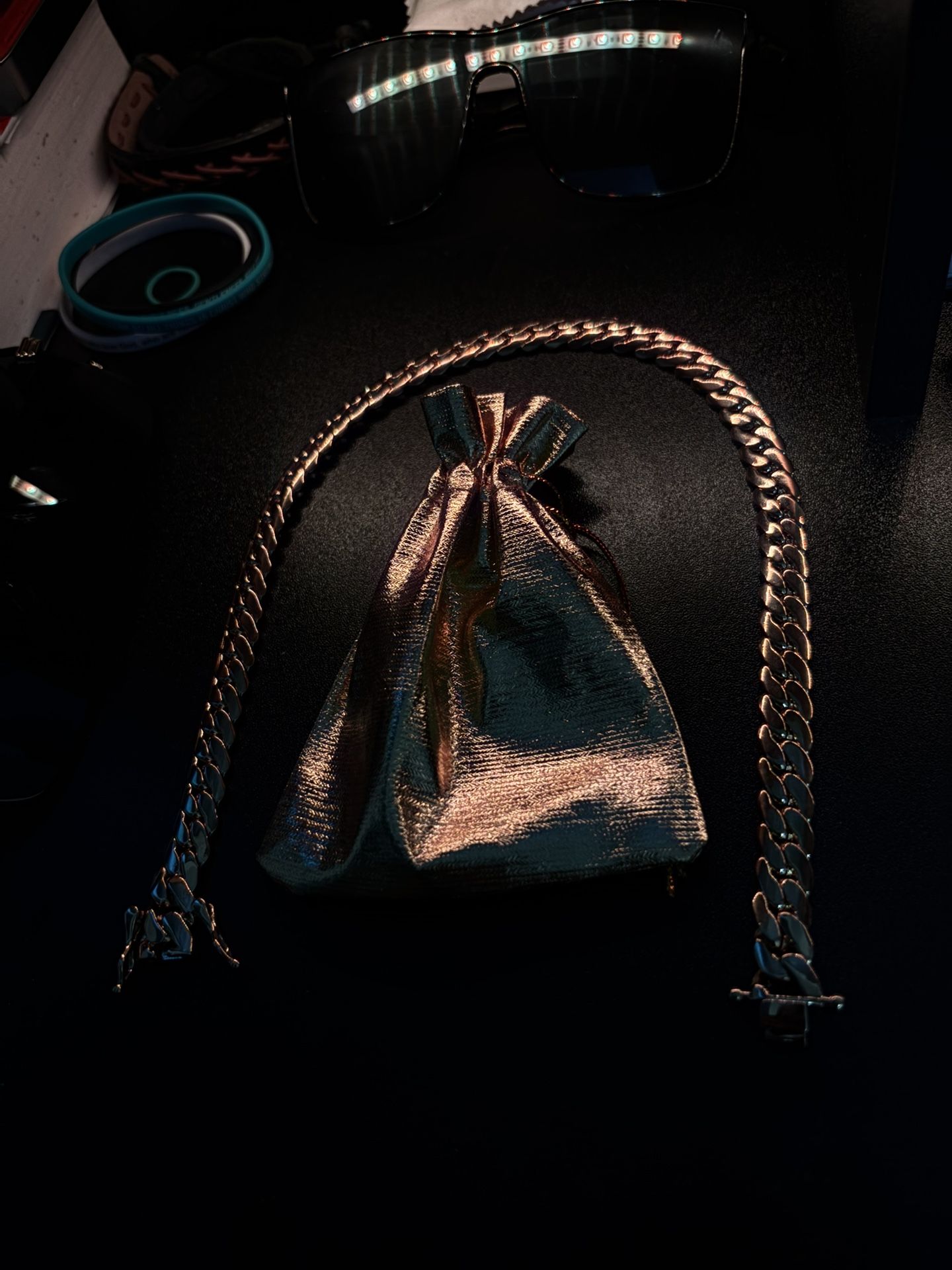 18k Gold Encrypted Titanium Steel Plated Chain