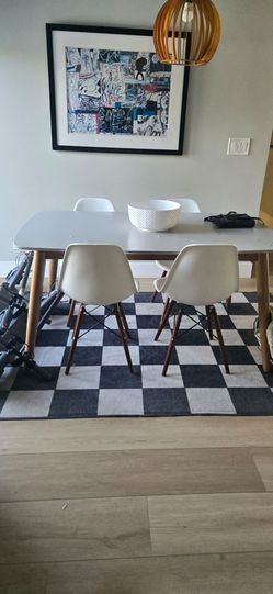 Dining table and chairs