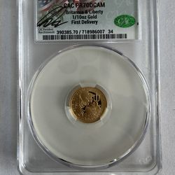 2025 Britannia and Liberty 1/10 oz Gold Coin CAC PR70DCAM