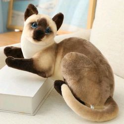 Super Cute Small Realistic Looking Stuffed Animal Siamese Cat