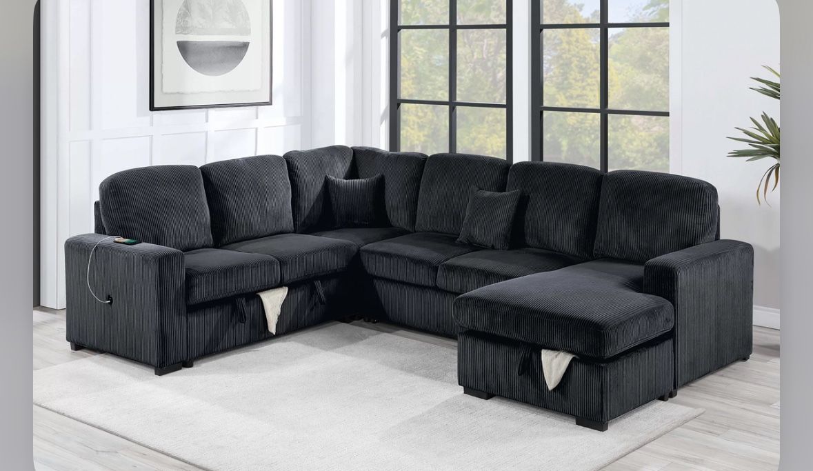 Sectional Convertible Sofa Set