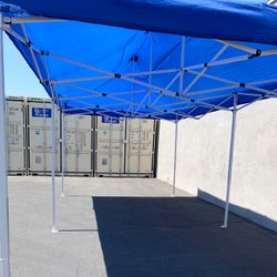 (NEW) $185 Heavy Duty 10x20 ft Ez Popup Canopy Tent Instant Shade w/ Carry Bag Rope Stake, 4 Colors