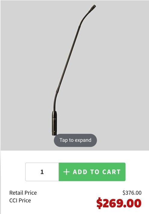 Shure (MX410/C) Gooseneck Microphone