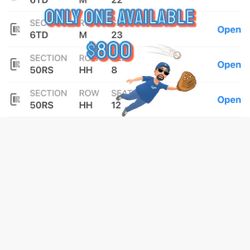 Dodgers Word Series Ticket Monday Game 3