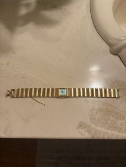 Breda Groove Watch Gold/Aqua