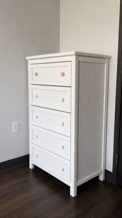 White whicker dresser