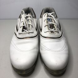 FootJoy Sport White Leather Bronze Lace Up Golf Shoes Women Sz 8M US/39EU 93113