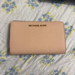 light pink Michael kors wallet  