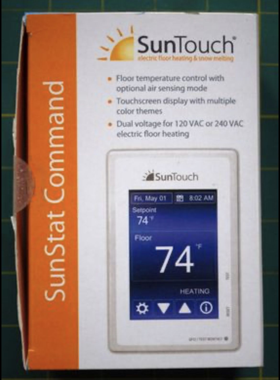 SUNTOUCH SUNSTAT COMMAND THERMOSTAT MODEL 500850-SB