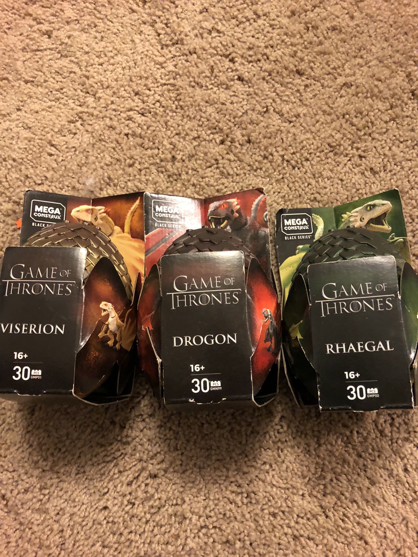 3 Mega Construx Game Of Thrones Eggs